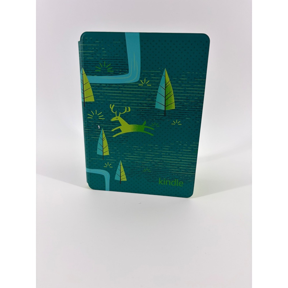 Amazon Kindle 10th Gen Kids Edition Cover Green Forest Deer Folio Case DQ308